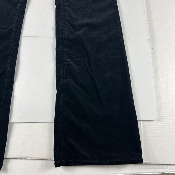 Adriano Goldschmid Pant Women 27x33 High Rise Alexis Bootcut Black Velvet Tag 27 - Picture 4 of 16